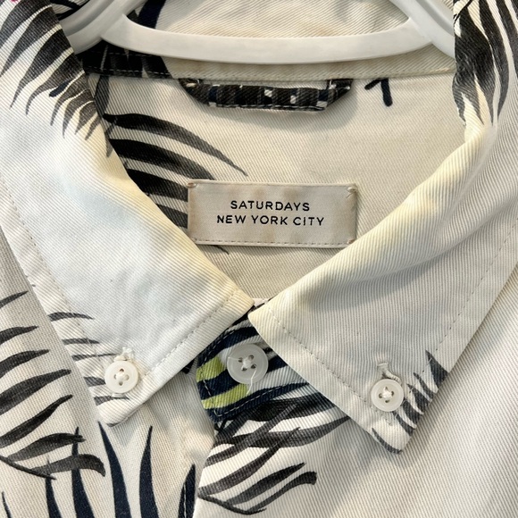 SATURDAYS NYC Hawaiian short sleeve M - Picture 3 of 3
